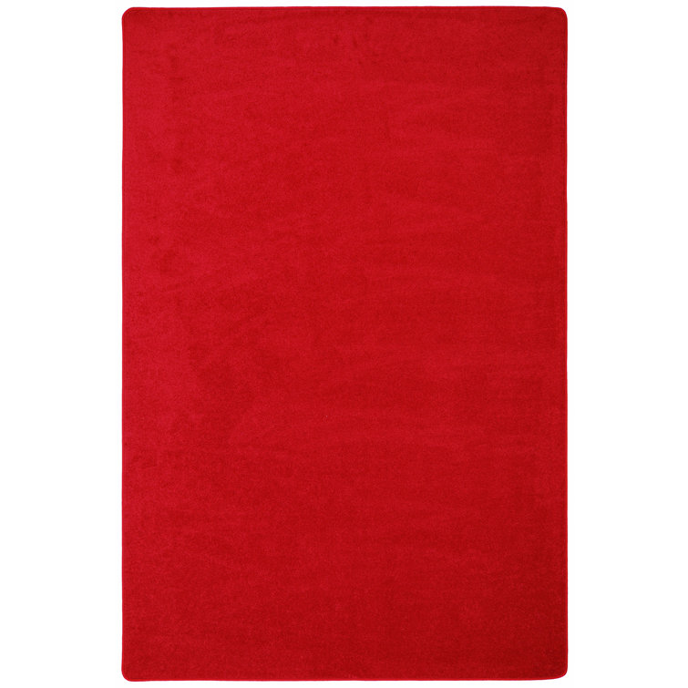 Endurance Red 6' x 9' Tufted Synthetic Area Rug