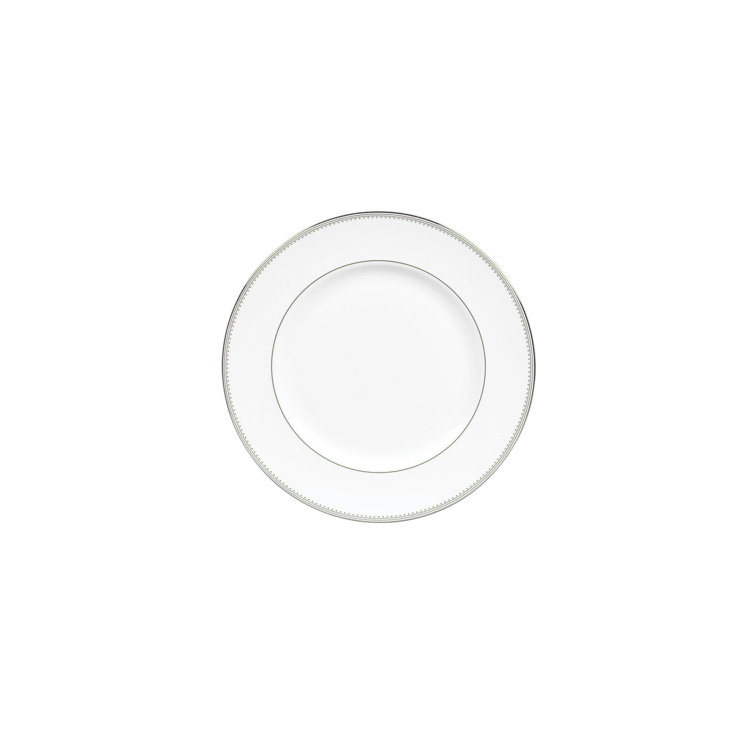 White and Black Porcelain 4-Piece Dinnerware Set