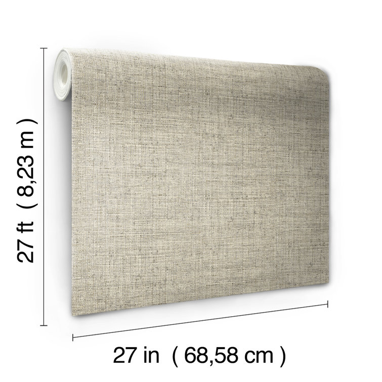 Natural Grasscloth Textured Peel and Stick Wallpaper