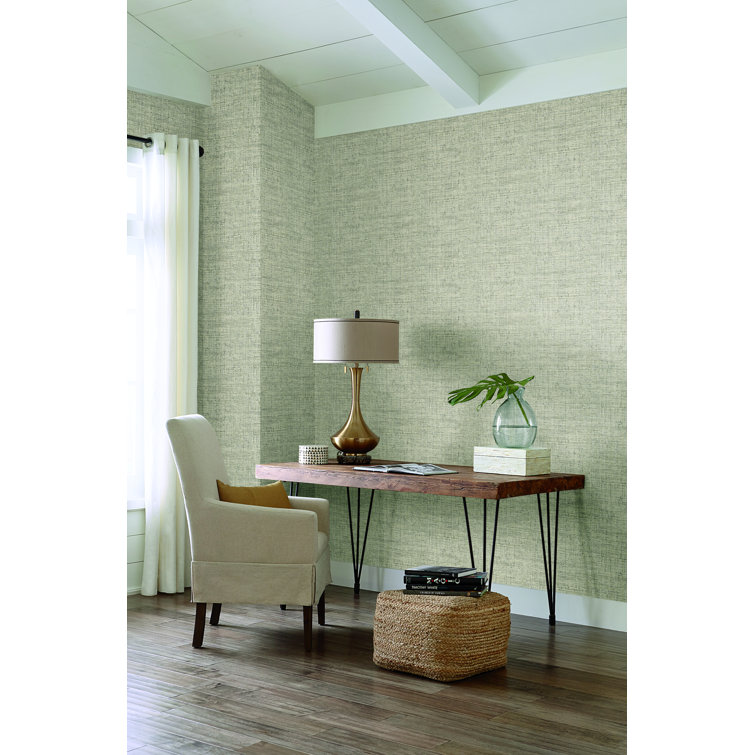 Natural Grasscloth Textured Peel and Stick Wallpaper