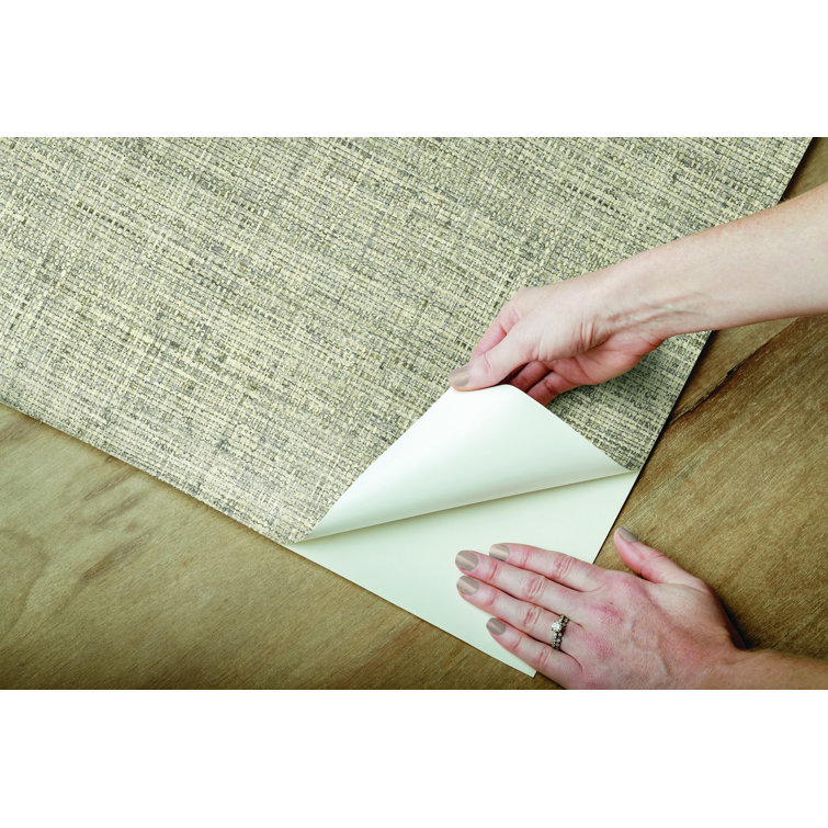 Natural Grasscloth Textured Peel and Stick Wallpaper