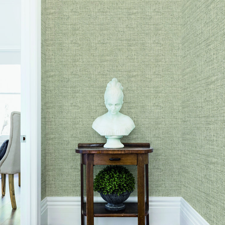 Natural Grasscloth Textured Peel and Stick Wallpaper