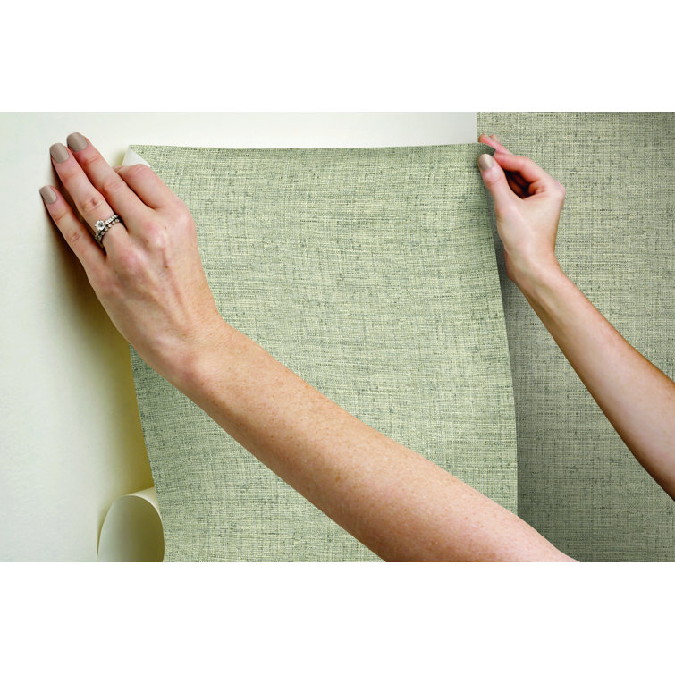 Natural Grasscloth Textured Peel and Stick Wallpaper
