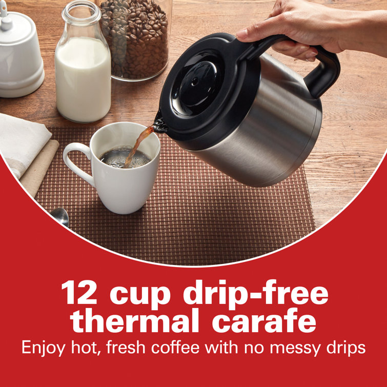 Hamilton Beach® FrontFill 12 Cup Programmable Coffee Maker with Thermal Carafe