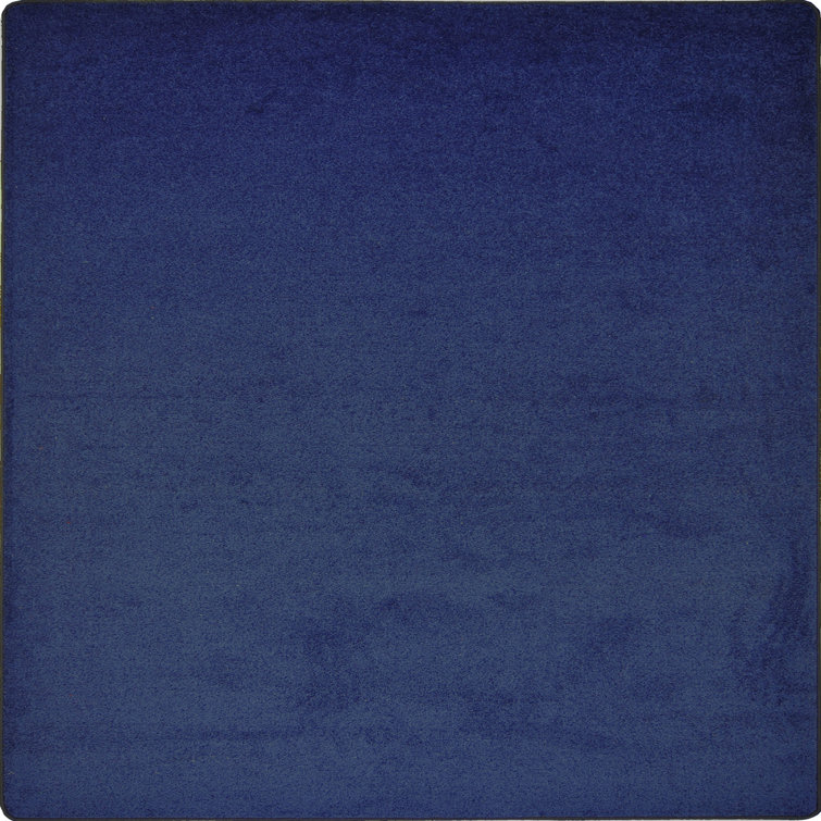 Midnight Sky Square Tufted Synthetic Kids Area Rug 6' x 6'