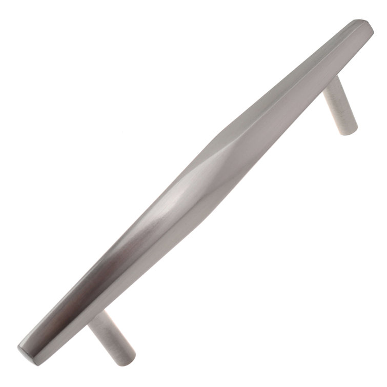 7-inch Brushed Nickel Faceted Cabinet Bar Pull