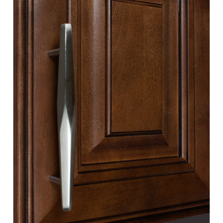 7-inch Brushed Nickel Faceted Cabinet Bar Pull