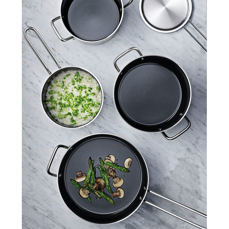 20cm Non-Stick Stainless Steel Stock Pot with Stay-Cool Handles