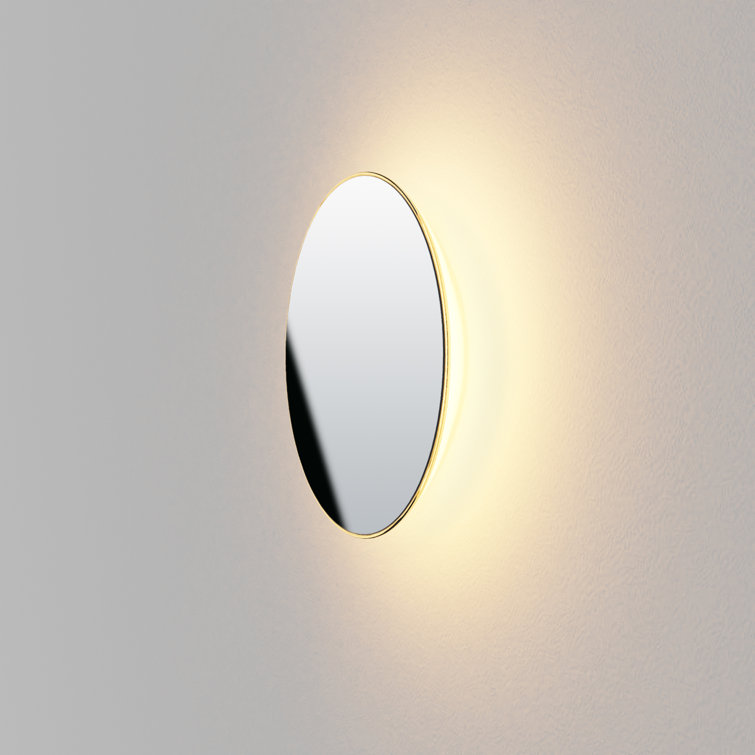 Nickel Round Dimmable LED Wall Sconce