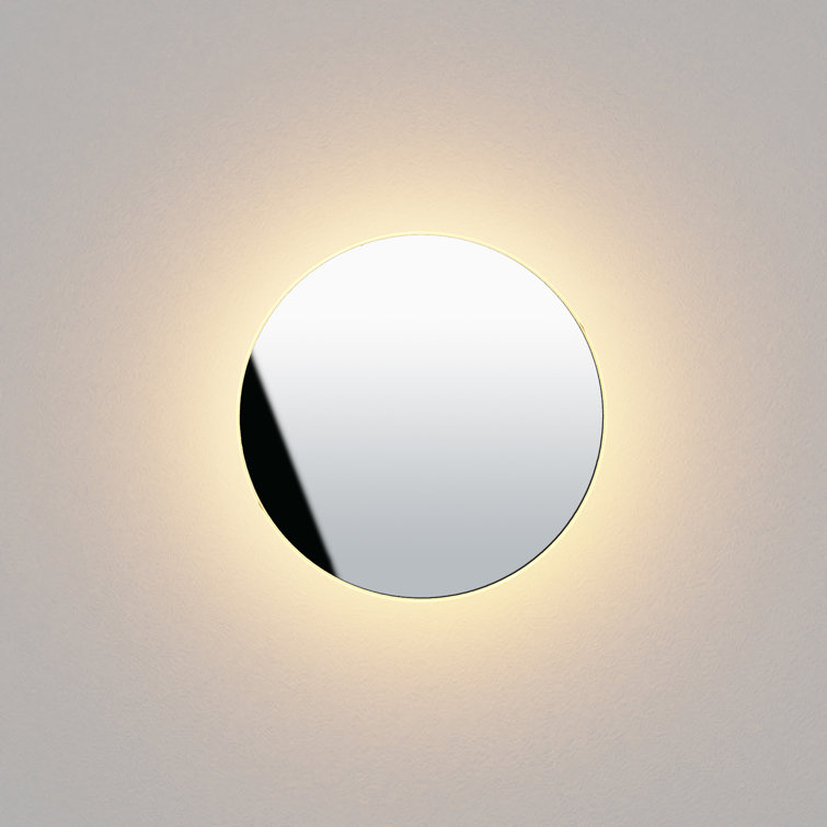 Nickel Round Dimmable LED Wall Sconce