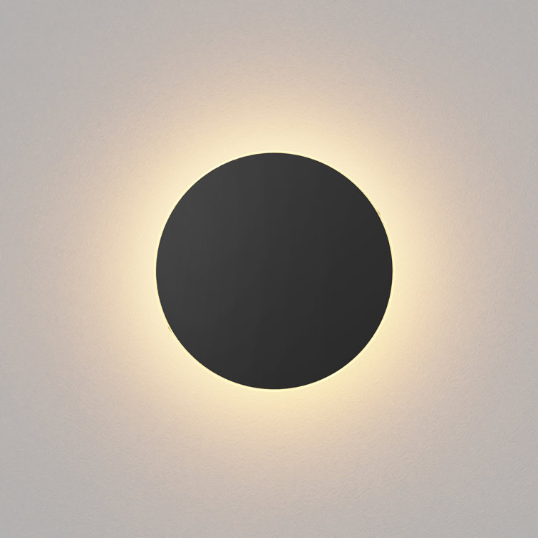 Matte Black Nickel Dimmable LED Circular Wall Sconce