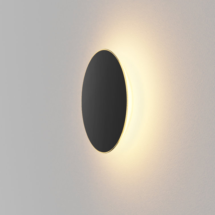 Matte Black Nickel Dimmable LED Circular Wall Sconce