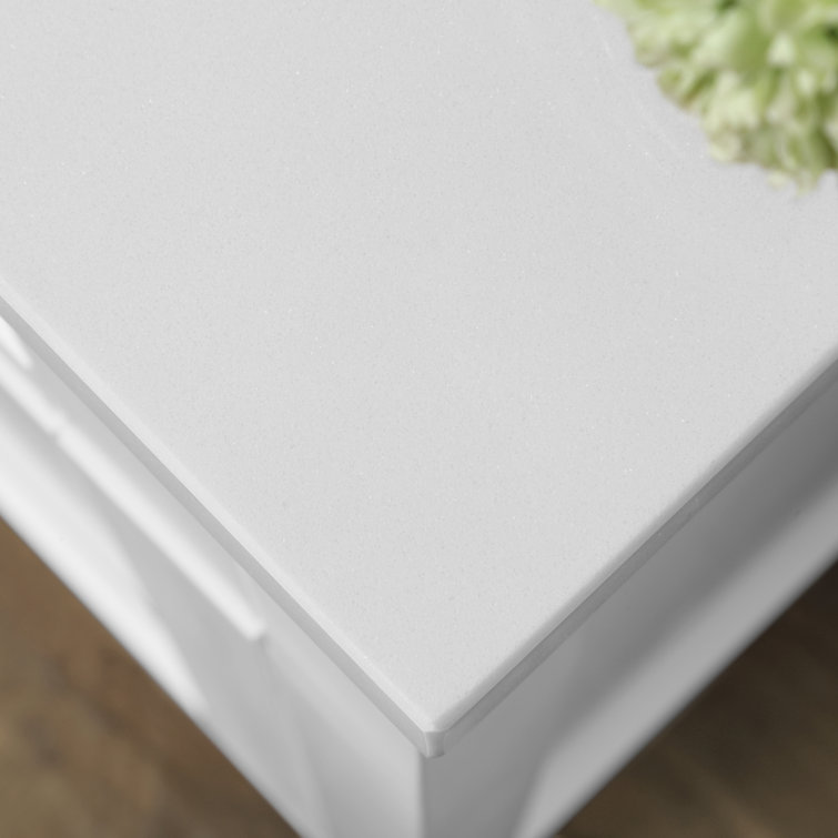 Tahoe 42" Pure White Engineered Stone Single Sink Vanity Set