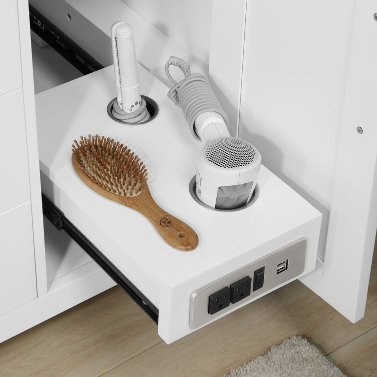Tahoe 42" Pure White Engineered Stone Single Sink Vanity Set