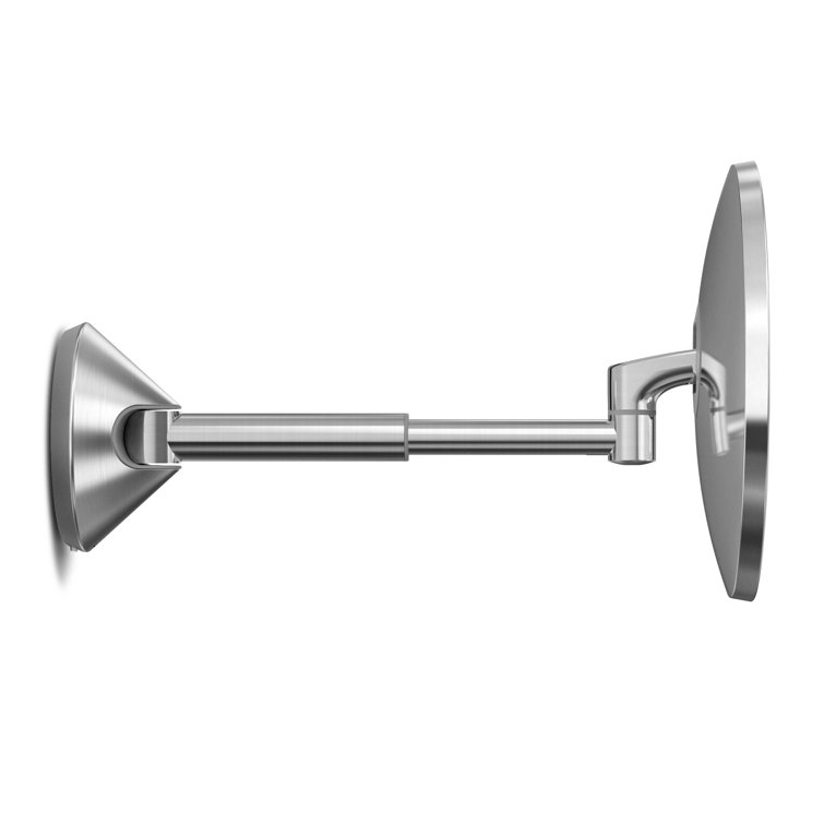 Brushed Stainless Steel 8" Wall Mounted Magnifying Mirror