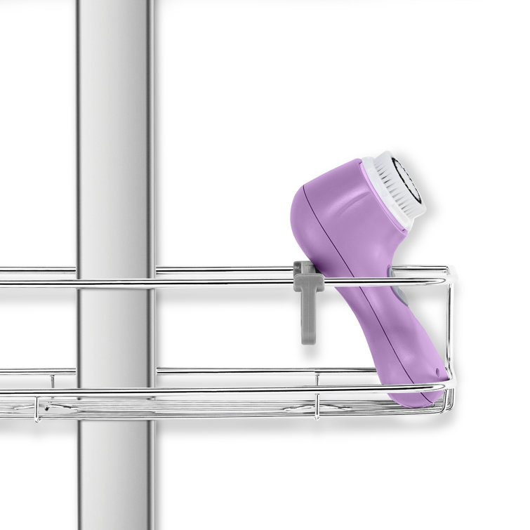Adjustable Stainless Steel and Aluminum Shower Caddy with Suction Mount