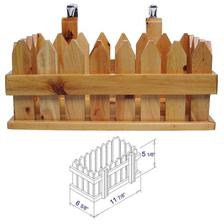 61'' Natural Cedar Freestanding Soaking Bathtub with Chrome Faucet