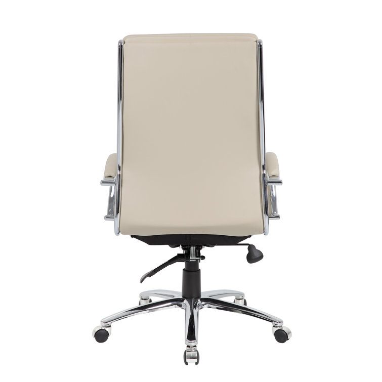 High-Back Executive Swivel Chair with Chrome Base in Gray