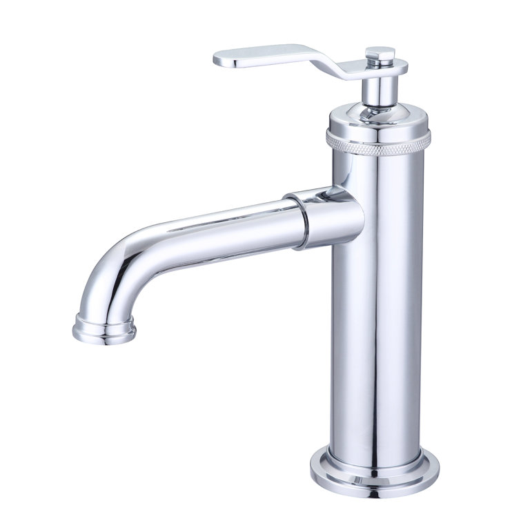 Chrome Single Handle Low Arc Bathroom Faucet with Drain Kit