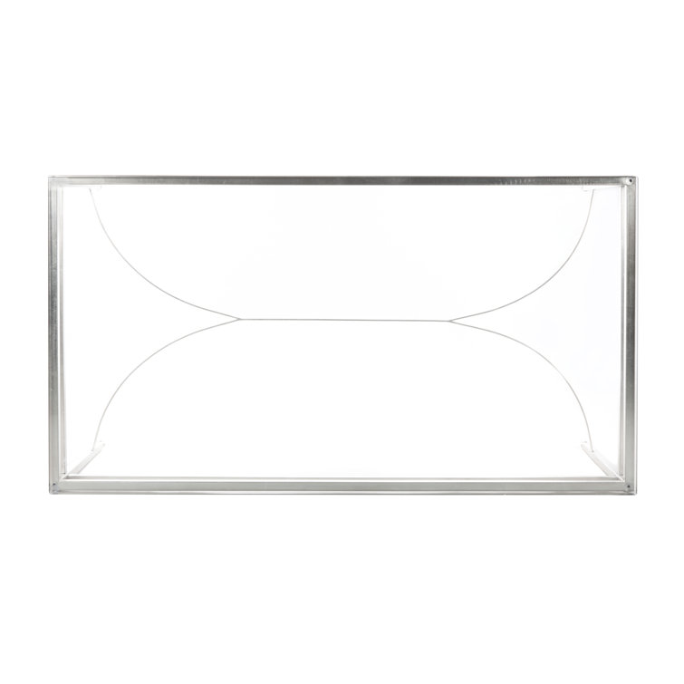 Antique Silver Rectangular Glass Coffee Table