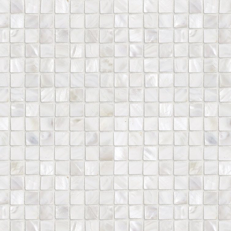 Mother of Pearl 1" x 1" White Seashell Mosaic Wall Tile