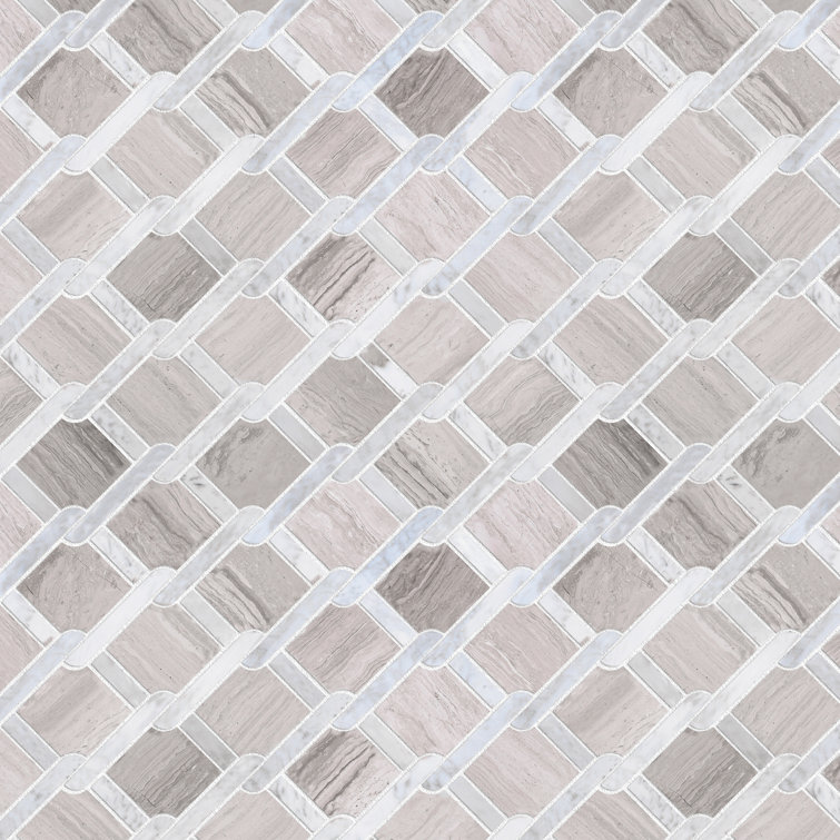 Gray and White Marble Mosaic Sheet for Walls