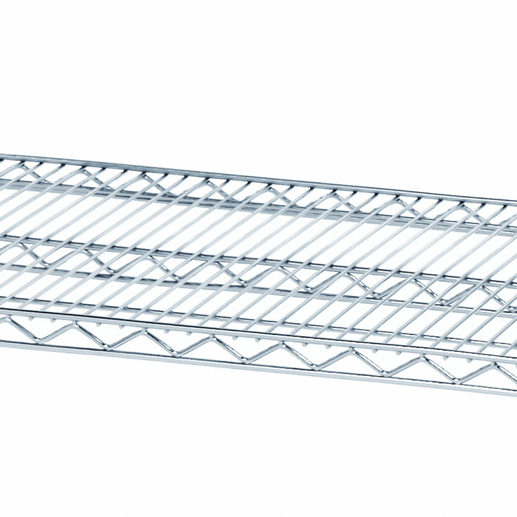 Versatile Chrome 4-Tier Steel Wire Adjustable Shelving Unit with Wheels