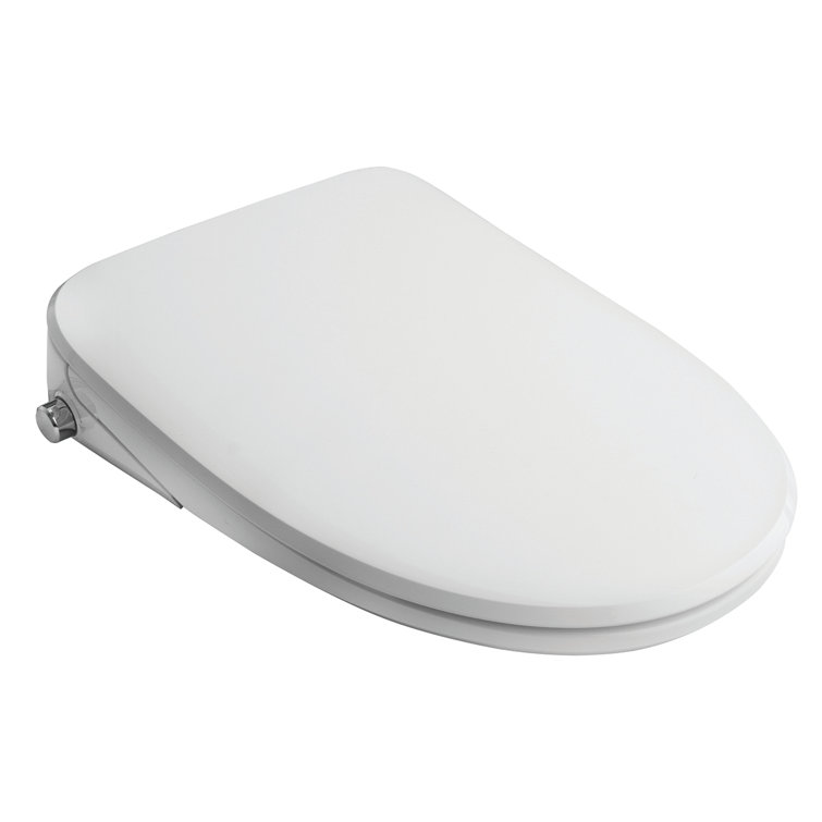 White Elongated Electric Heated Bidet Toilet Seat