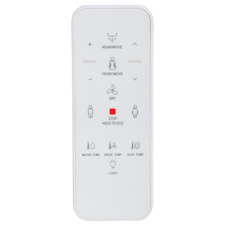White Elongated Electric Heated Bidet Toilet Seat