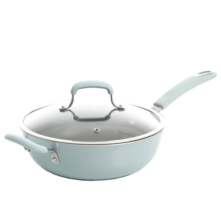 Kenmore Elite Glacier Blue Nonstick Aluminum 10-Piece Cookware Set