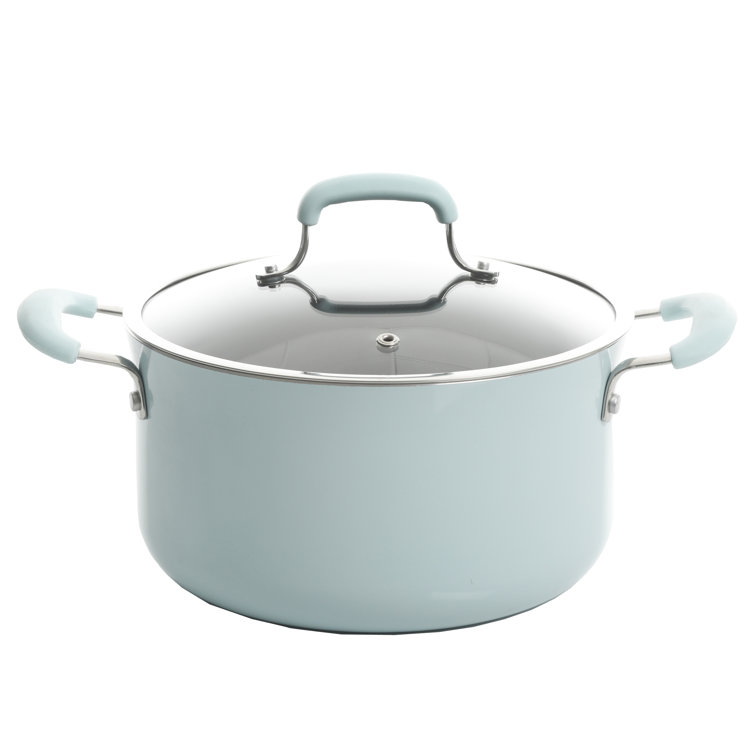 Kenmore Elite Glacier Blue Nonstick Aluminum 10-Piece Cookware Set