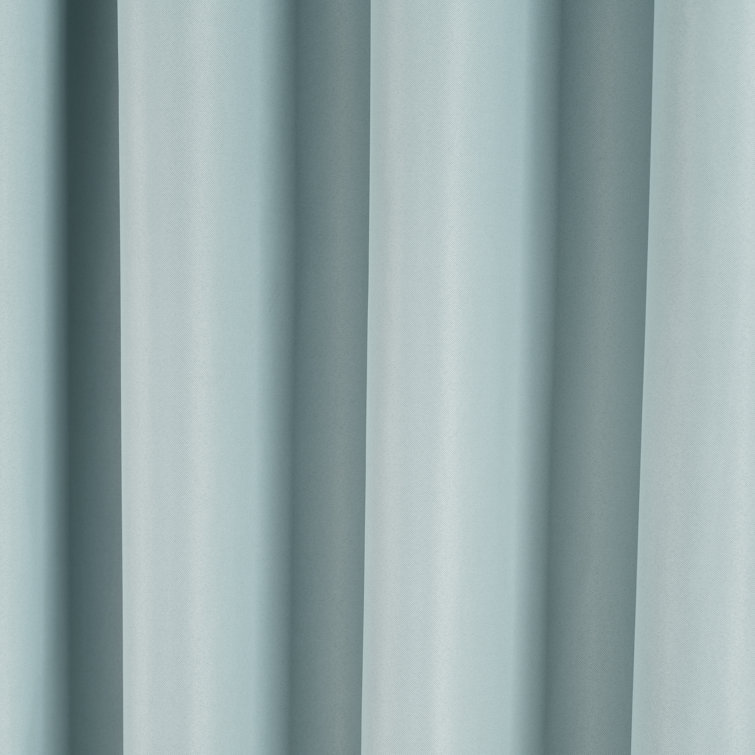 Blue Polyester Blackout Grommet Curtain Panels, 52" x 84"