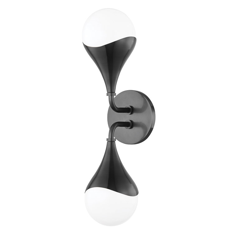 Ariana Old Bronze Dimmable LED Bath Sconce with Opal Glass