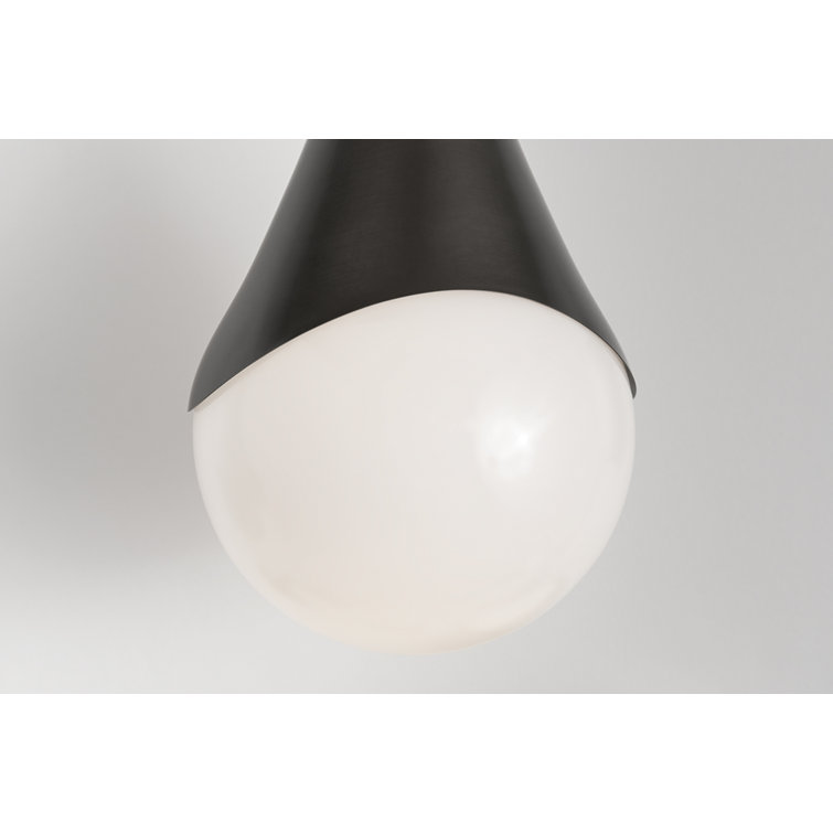 Ariana Old Bronze Dimmable LED Bath Sconce with Opal Glass