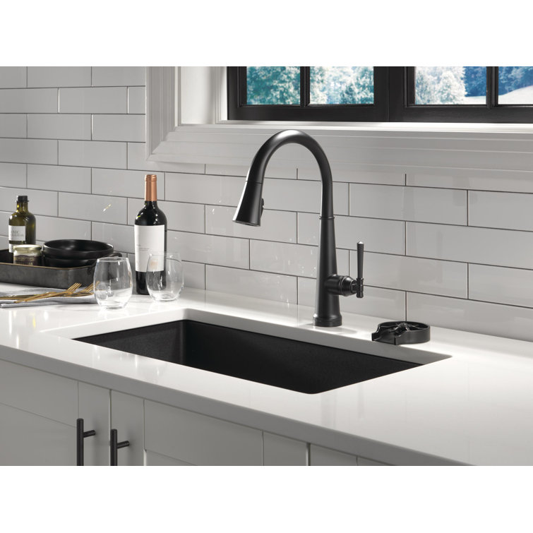Matte Black Stainless Steel Glass Rinser with Pull-out Spray