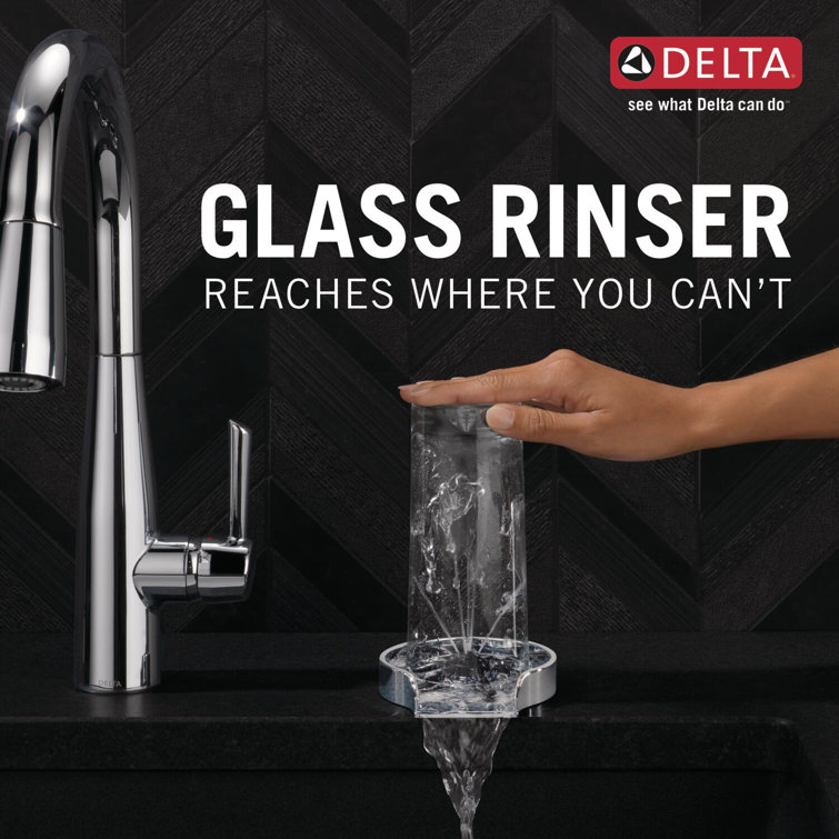 Matte Black Stainless Steel Glass Rinser with Pull-out Spray