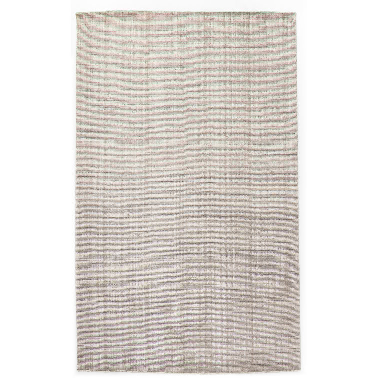 Handmade Transitional Brown/Cream Wool-Viscose Blend Area Rug, 6' x 9'