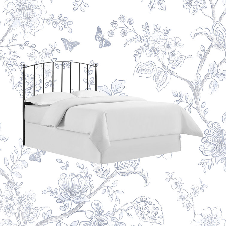 Whitney Classic Queen Metal Bed with Tapered Posts and Slats