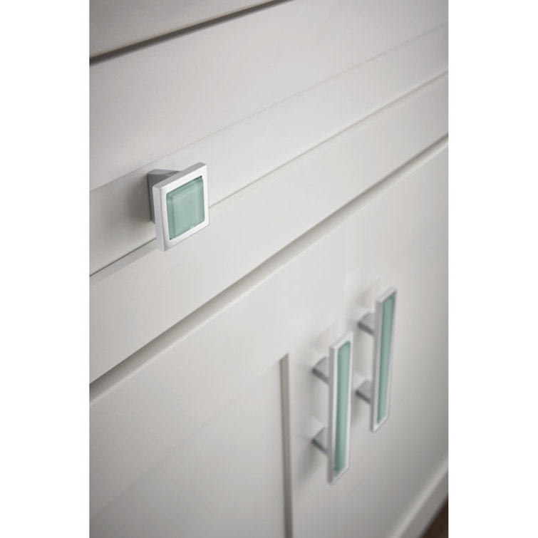Modern Black and Polished Chrome 3" Bar Cabinet Pull