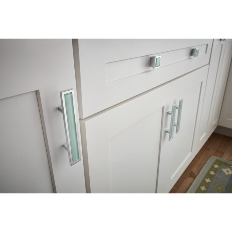 Modern Black and Polished Chrome 3" Bar Cabinet Pull