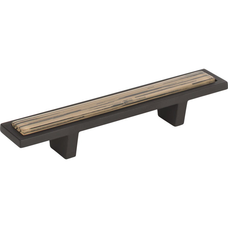 Bronze and Brushed Nickel Modern Bar Handle with Mounting Hardware