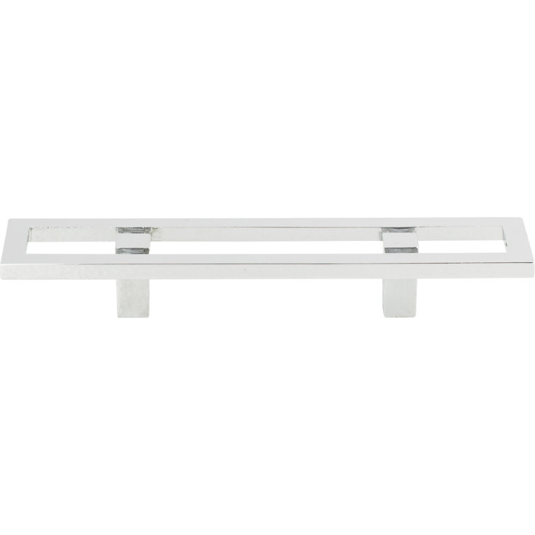 Polished Chrome Modern Bar Pull with Mounting Hardware