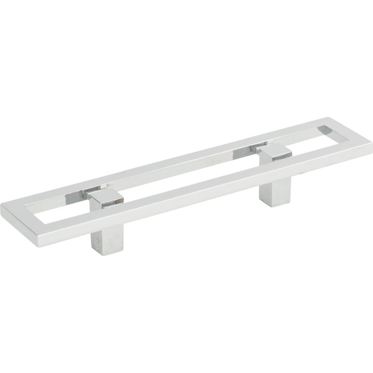 Polished Chrome Modern Bar Pull with Mounting Hardware