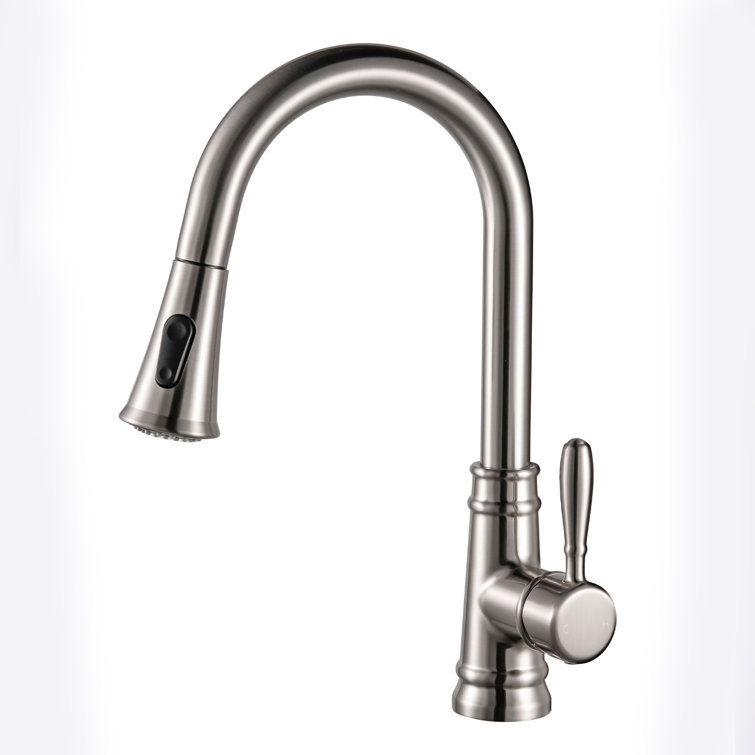 Brushed Nickel Single Handle High Arc Kitchen Faucet
