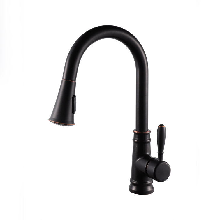 Oil Rubbed Bronze Pull-Out Kitchen Faucet with Spray