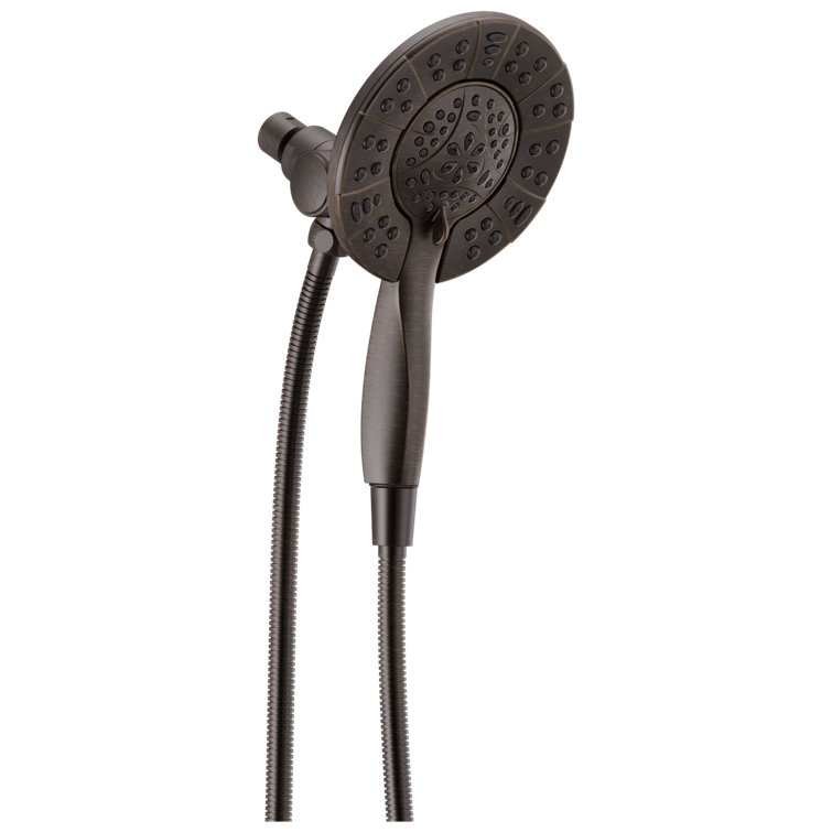 Venetian Bronze 4-Setting Dual Shower Head with Handheld Spray
