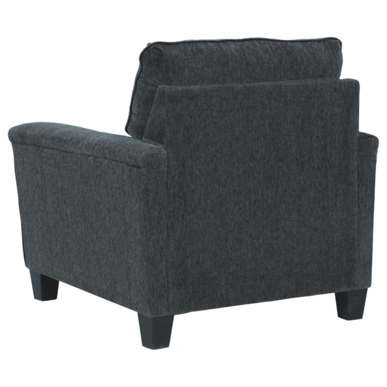 Contemporary Abinger 41" Gray Microfiber Accent Chair
