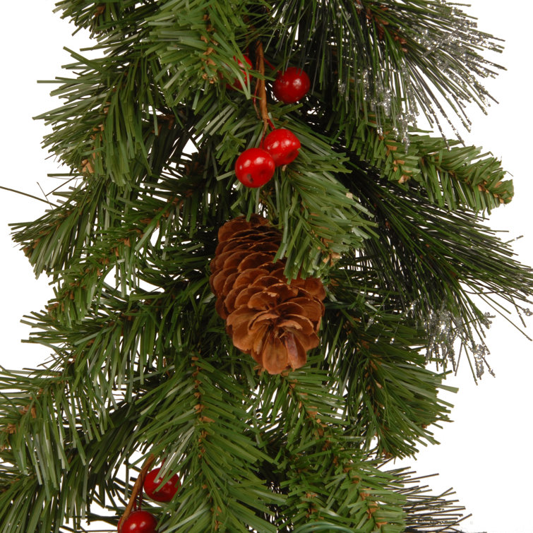 9ft Green Crestwood Spruce Garland with LED Lights