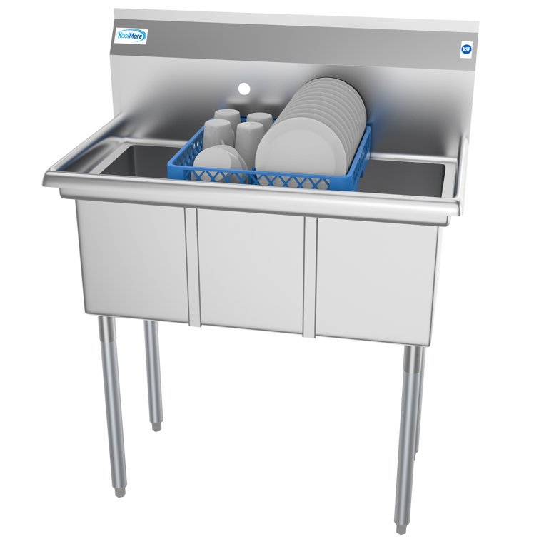 36'' Stainless Steel Triple Bowl Commercial Kitchen Sink