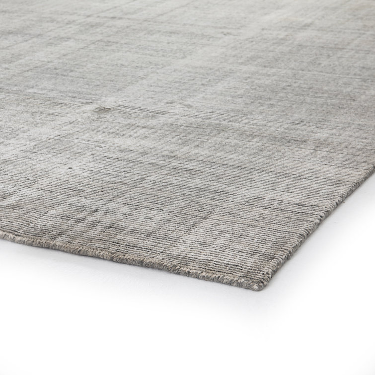 Amaud Handmade Gray Wool and Viscose 9' x 12' Rug